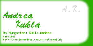 andrea kukla business card